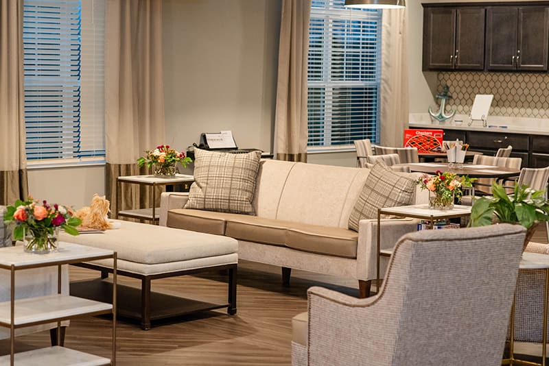 living room and kitchen